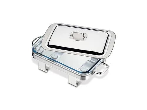 Rechaud para refratário retangular em inox